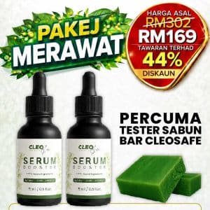CLEOSAFE SERUM BOOSTER (PAKEJ MERAWAT)